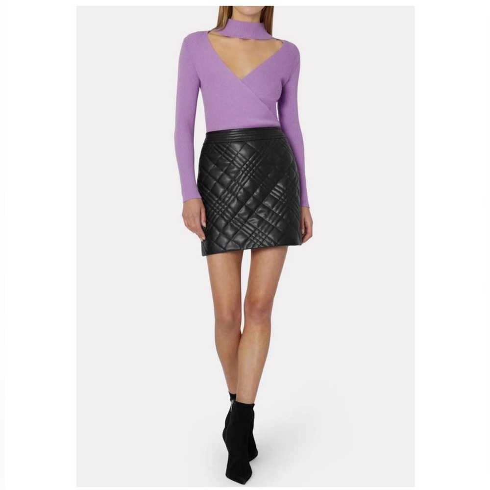 Milly vegan leather skirt